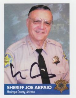 Joe Arpaio Autograph Maricopa Co Sheriff Trading Card Signed Signature 