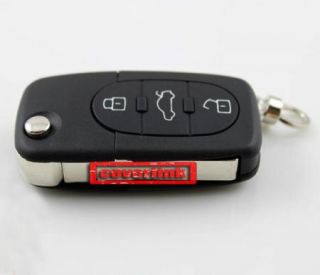   Flip Folding Remote Key Shell Case For Audi A2 A3 A4 A6 A8 TT 3 Button