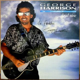 GEORGE HARRISON Cloud Nine AUTOGRAPHED SIGNED LP COVER Beatles