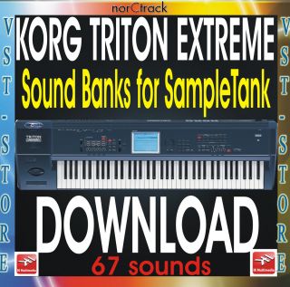 Korg Triton Extreme Sound Samples Banks for Sampletank 1 8GB  