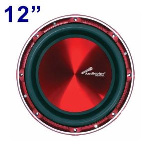 Audiopipe 12 inch Candy Red Auto Subwoofer 1600 Watts