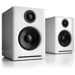 Audioengine A2 White Powered Bookshelf Speakers 