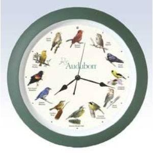 Audubon Singing Bird Clock 13 Green
