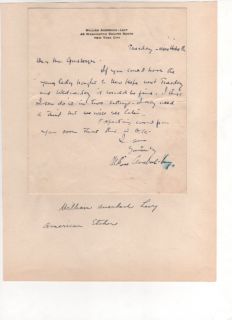 Russian Artist William Auerbach Levy Autograph Letter