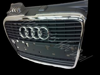 AUDI A4 B7 S LINE FRONT GRILLE 2005 2008 CHROME FRAME NEW
