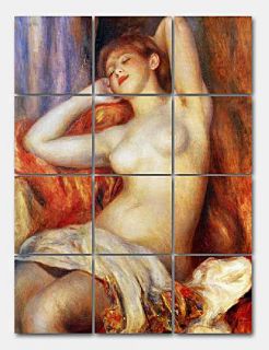 Renoir The sleeping Ceramic Mural Backsplash Kitchen 24x32 in