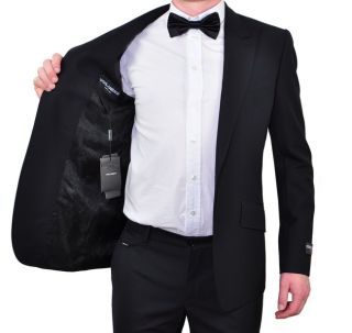 1450$ DOLCE & GABBANA SICILIA Tuxedo Blazer Jacket Veste Black Noir 