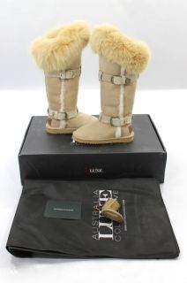 FDW Womens Auth New Australia Luxe Nordic Tsar Tall Sand Fur Boots 