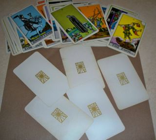 Original Albano Rider Waite Tarot 78 Card Deck Complete NOT the 