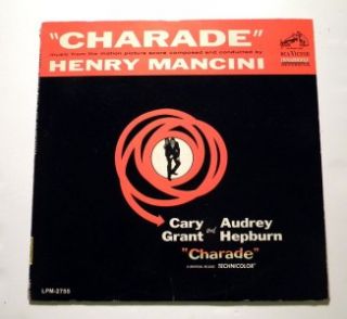 CHARADE SIGNED SOUNDTRACK ALBUM HENRY MANCINI AUDREY HEPBURN 1963