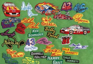   29 NASCAR 1980s Assorted Driver Car Logo Facsimilie Autograph Patches