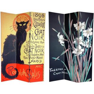 ft tall double sided chat noir room divider bring home the splendor 