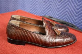 Stacy Adams Mens Shoes Leather and Genuine Snake Size 11.5