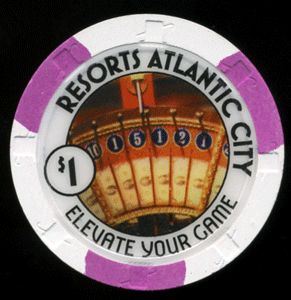 Casino Chips $1 Resorts Atlantic City Chip