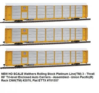 HO   89 Tri Level Auto Carriers UP Rack CNW #2070, Flat ETTX 