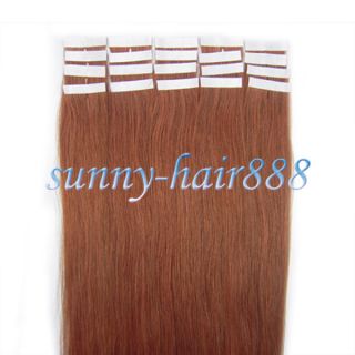   Indian Remy Human Hair Extensions 33 Dark Auburn 30g New