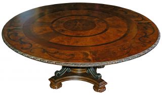 Traditional 76 Old World Round Dining Table of Avalon