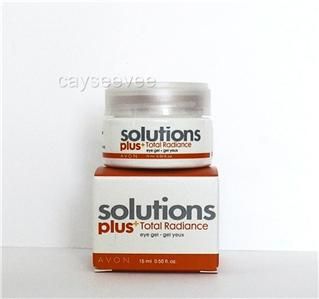 Avon Solutions Plus Total Radiance Eye Gel, .5 fl oz New & Boxed