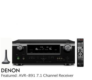 Denon AVR 891 7 1 CH HDMI 6 1 3D Receiver with Audyssey Mic and Multi 