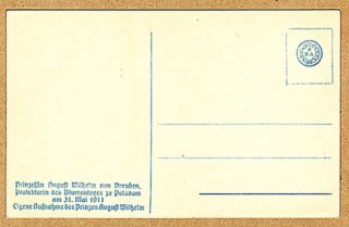 wife of prince august wilhelm ww1 german postcard original vintage 
