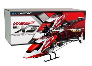 SKYARTEC 2012 HWH03 07X Wasp x3 3 Axis Gyro 6CH Brushless Helicopter 