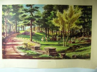 Avery Johnson artist Summer Afternoon Vintage Humble Oil print FREE 