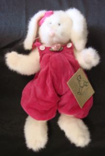 Collectible Boyds J B Bean Pink Bibs Overalls Rose White Bunny Rabbit 