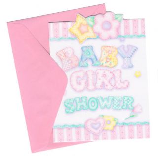 Baby Girl Shower Quilt Baby Shower Invitation Cards