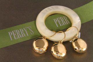 Tiffany 14kt Mother of Pearl Baby Rattle Teething Ring