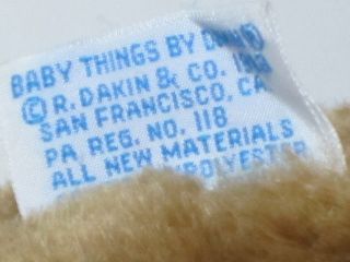 Dakin Baby Things Jason Bear Stuffed Plush Animal