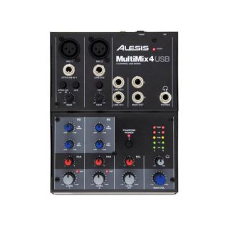 Alesis MultiMix 4 Channel Mixer w USB Audio Interface