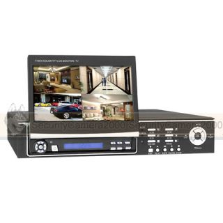 8CH Audio Video DVR Recorder 7 TFT LCD Monitor CCTV