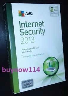New Avg Internet Security 2013 1pc 1Year for PC and Android Device 
