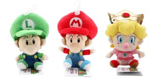   Super Mario Plush Doll SET OF 3: Baby Mario/ Baby Luigi/ Baby Peach