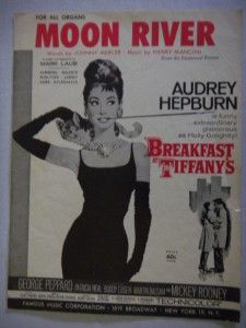   Sheet Music by Mancini Breakfast at Tiffanys Audrey Hepburn