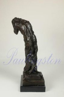 Signed Auguste Rodin Bronze Statue Burghers of Calais Andrieu D Andres 
