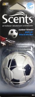 Auto Expressions 3D Soccer Ball Outdoor Breeze Car Air Freshener 