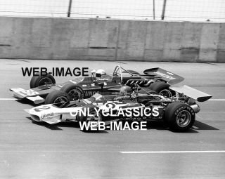 1971 Pocono Race Action Auto Racing Photo Donohue Unser