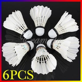 GOOSE Feather Shuttlecocks Birdies White Badminton Ball Game Sport 