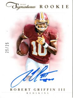 Robert Griffin III 2012 Prime Signatures (GOLD) (ON CARD) AUTO 