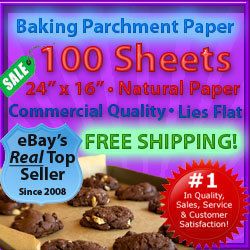 Unbleached Natural Baking Parchment Paper Cookie Sheet LINERS★100 