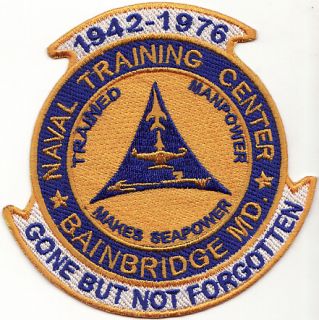US Navy Base Patch Bainbridge Naval Training Center Closed 1976 Y 