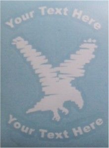 American Bald Eagle Bird Auto Custom Text Decal Sticker