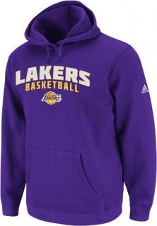 Los Angeles Lakers Adidas Playbook II Purple Hooded Sweatshirt Sz 