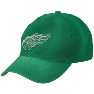 Detroit Red Wings EP07Z Green St. Patricks Day Clover Flex Cap Hat sz 