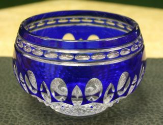 Gorgeous Waterford Crystal Cobalt Blue 4 Bowl Stunning