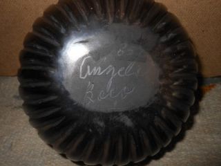 Angela Baca Santa Clara Pueblo Native American Indian Pottery Black 