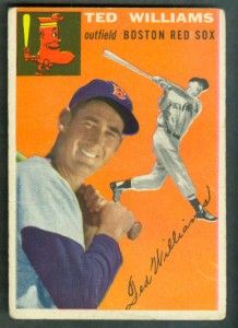 TEDDY BALLGAME 1954 Topps Baseball #1 Ted Williams Card   NICE