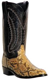Men Dan Post Taupe Python Snakeskin Cowboy Boots 10 5 D New Handsome 