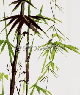 Abstract Bamboo Trees Design Bathroom Fabric Waterproof Shower Curtain 